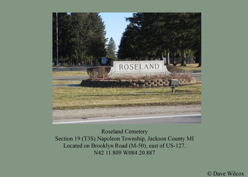 Roseland Memorial Gardens Cemetery Entrance