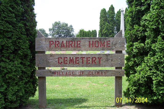Prairie Home Cemetery Sign