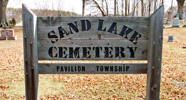 Sand Lake Cemetery Sign