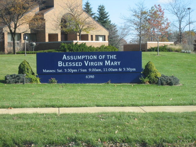 Assumption Of The Blessed Virgin Mary Cemetery Sign