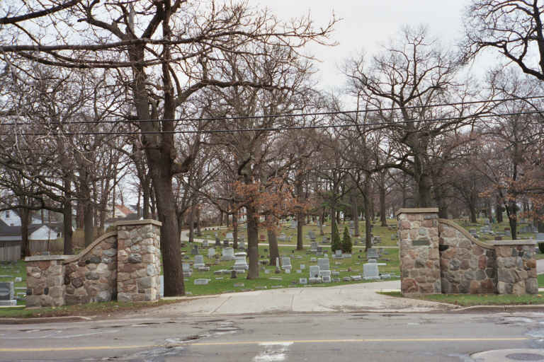 Garfield Park Cemetery Entrance