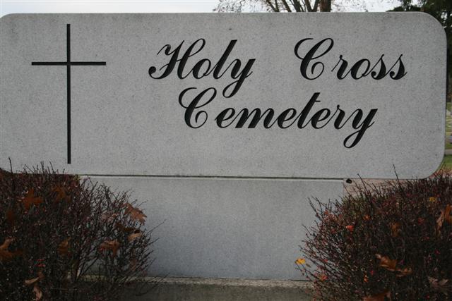 Holy Cross Cemetery Sign