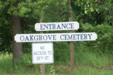 Oak Grove Cemetery Sign