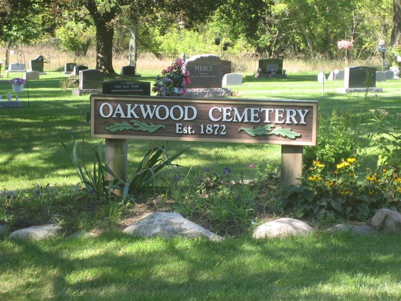 Oakwood Cemetery Sign