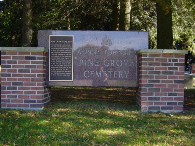 Pine Grove Cemetery Sign