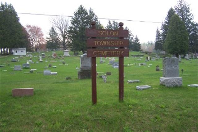 Solon Township Cemetery Sign