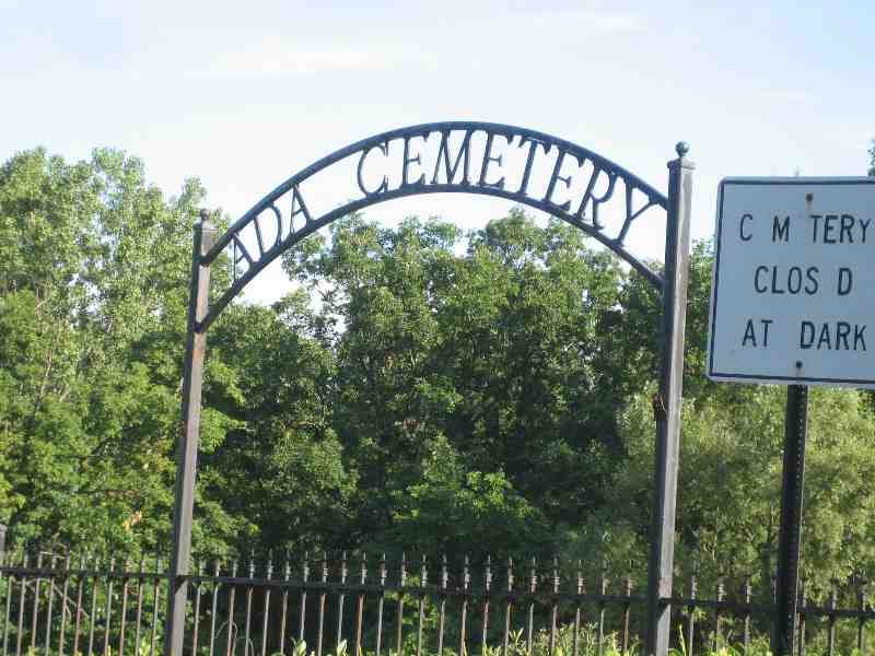 Ada Cemetery Sign