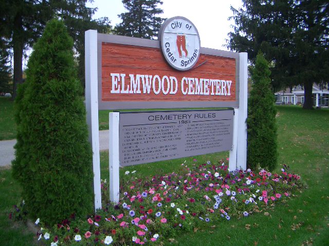 Elmwood Cemetery Sign