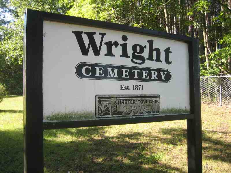 Wright Cemetery Sign