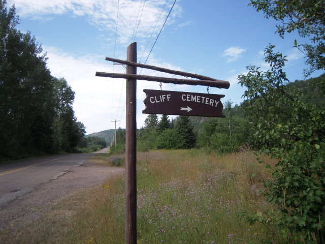 Cliff Cemetery Sign