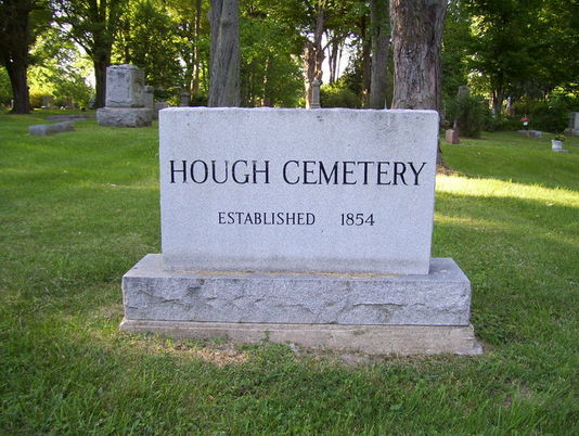 Hough Cemetery sign