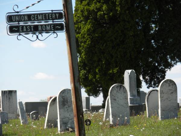 Union/East Rome Cemetery sign