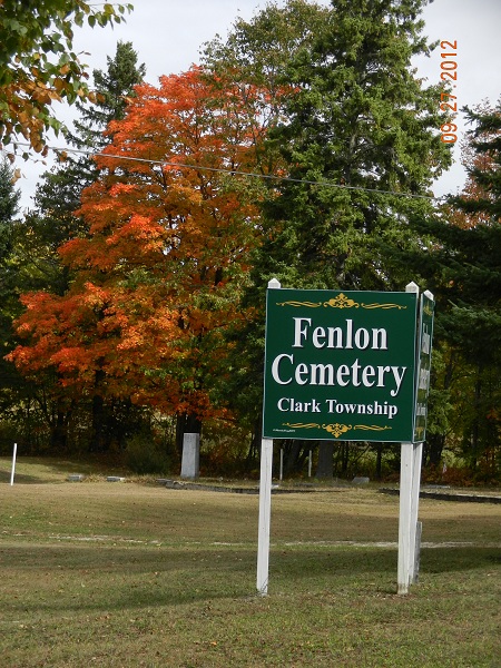 Fenlon Cemetery sign