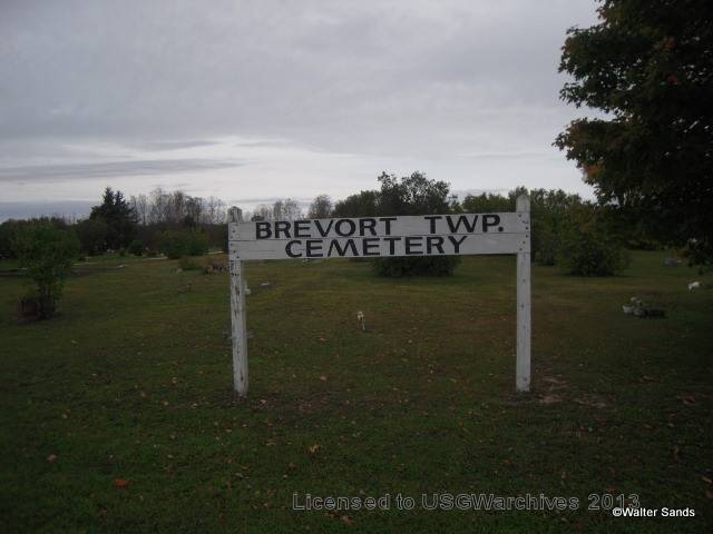 Brevort Township Cemetery sign