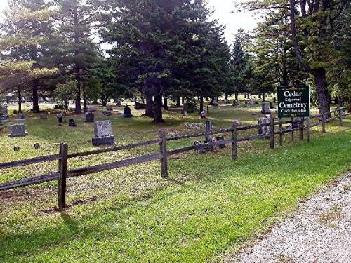 Cedar Edgewood Cemetery Sign