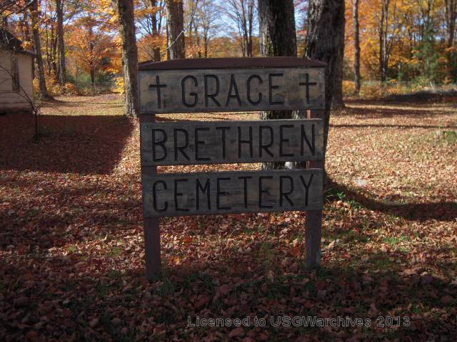 Grace Brethren Cemetery sign