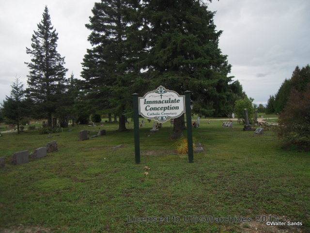 Immaculate Conception Catholic Cemetery Sign