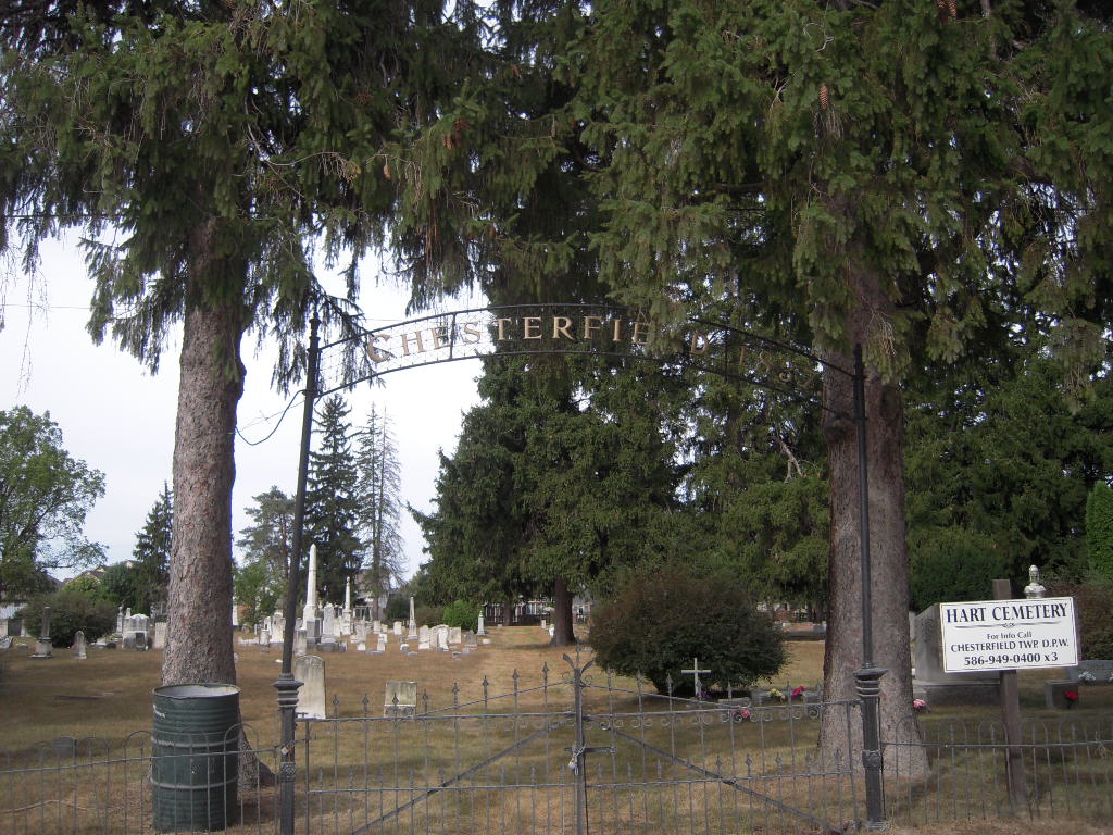 Chesterfield/Hart Cemetery Sign