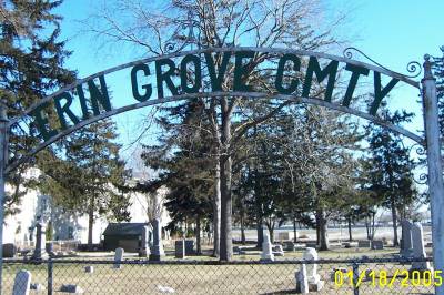 Erin Grove Cemetery Sign
