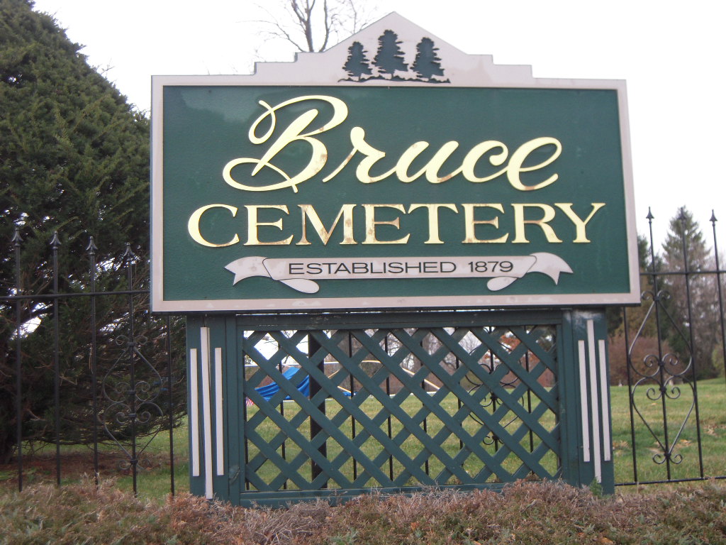 Bruce Cemetery Sign