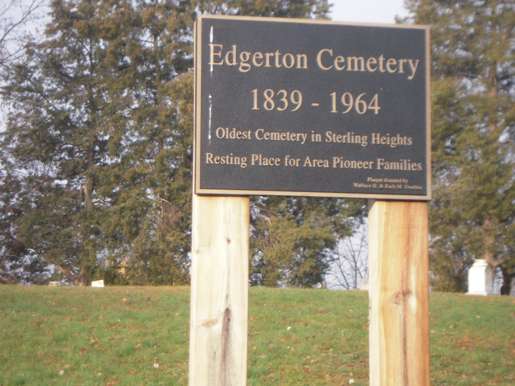 Edgerton Cemetery Sign