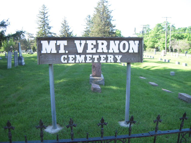 Mt. Vernon Cemetery Sign