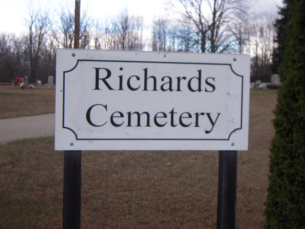 Richards Cemetery Sign