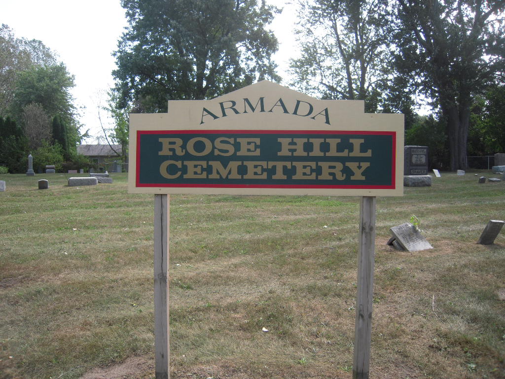 Rose Hill Cemetery Sign