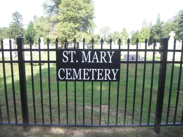 St. Mary Cemetery sign
