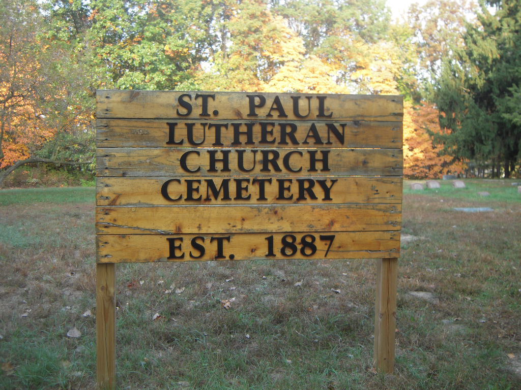 St. Paul Lutheran Church Cemetery sign