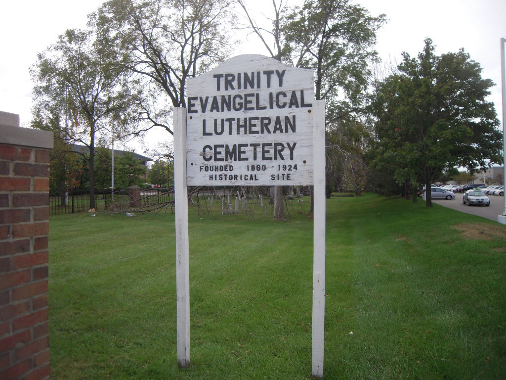 Trinity Evangelical Lutheran Cemetery Sign