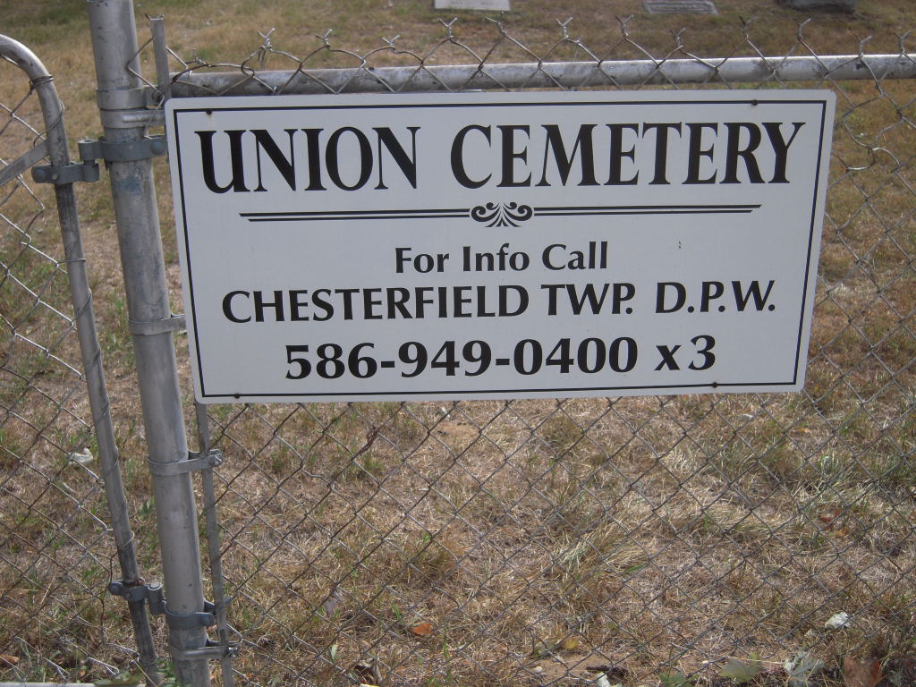Union Cemetery Sign