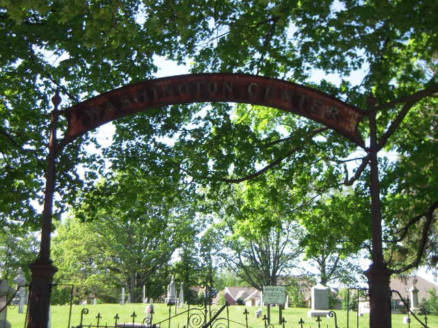 Washington Center Cemetery Sign