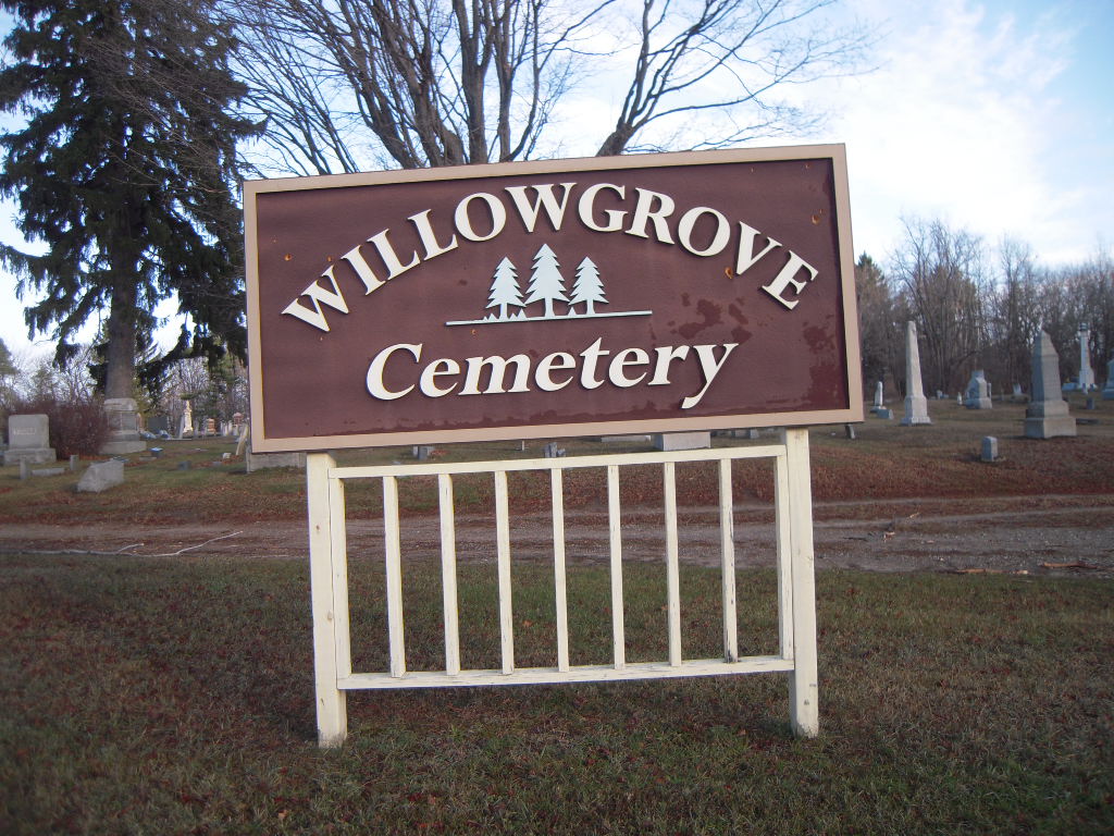 Willow Grove Cemetery Sign
