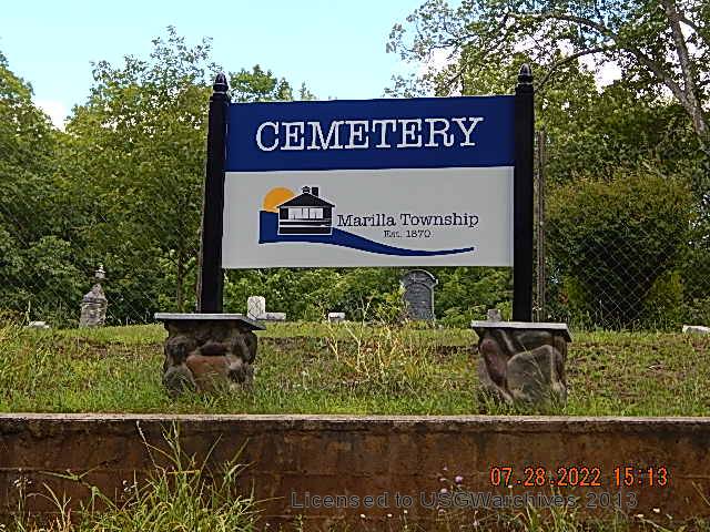Marilla Township Cemetery sign