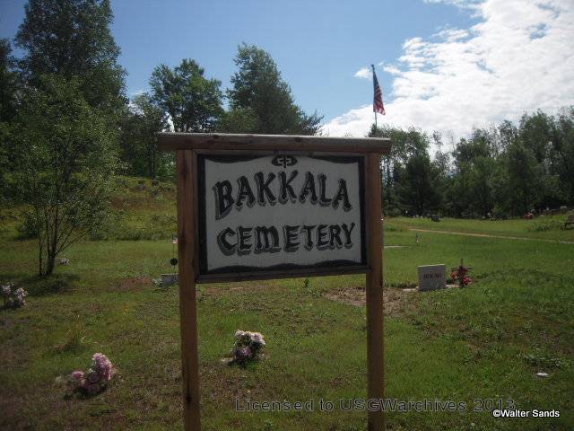 Bakkala Cemetery sign