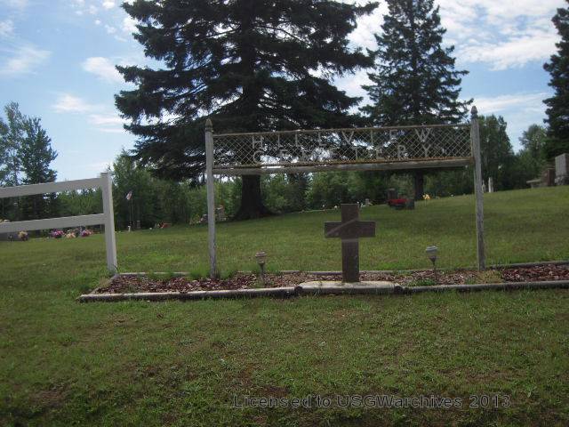 Hillview Cemetery sign