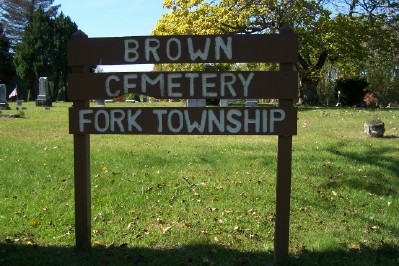 Brown Cemetery Sign
