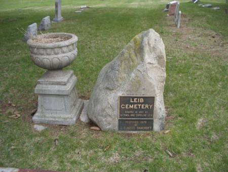 Leib Cemetery Sign