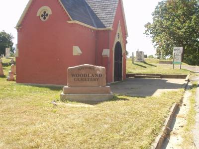 Woodland Cemetery Sign