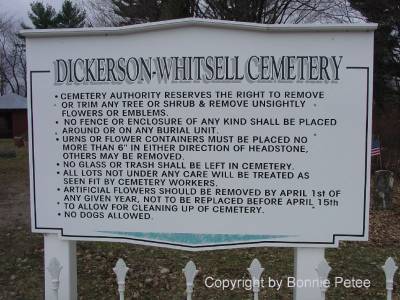 Dickerson Cemetery Entrance