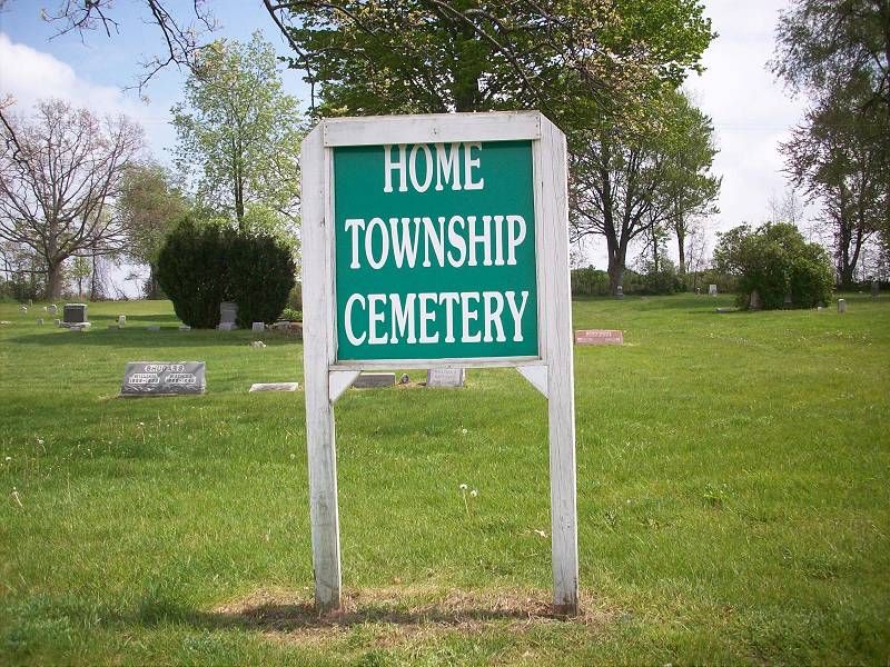 Home Township Cemetery Sign