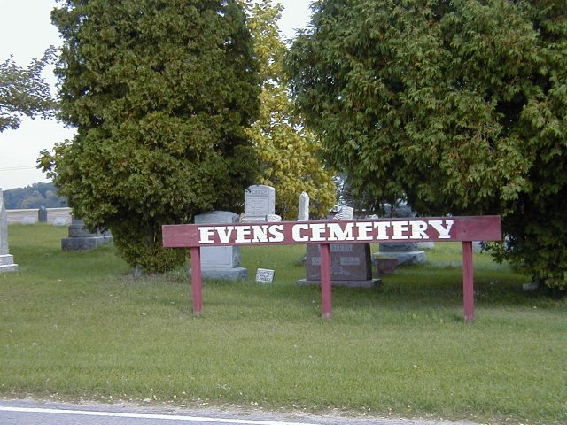Evens Cemetery Entrance sign