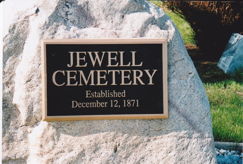 Jewell Cemetery Sign