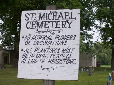 Saint Michael's Cemetery sign