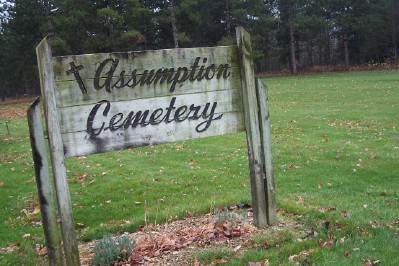 Assumption Cemetery sign