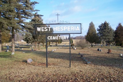 West Hesperia Cemetery sign