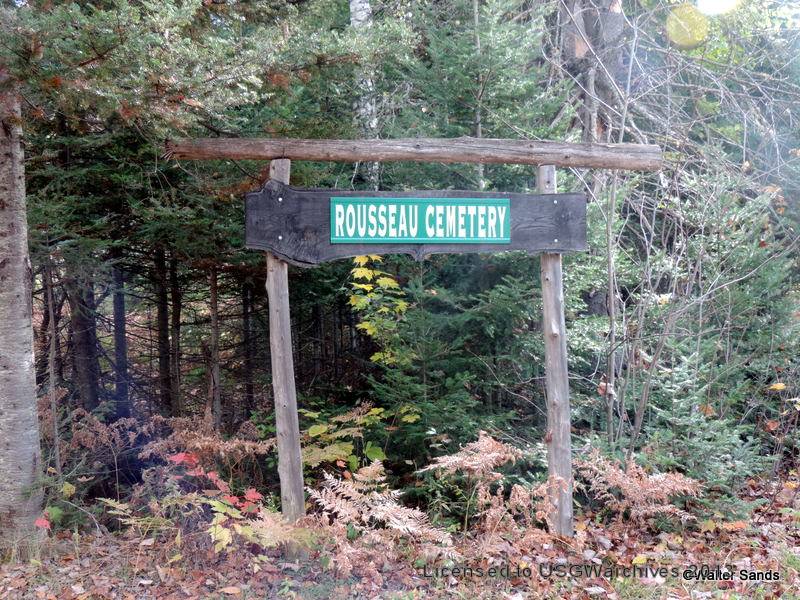 Rousseau Cemetery Sign