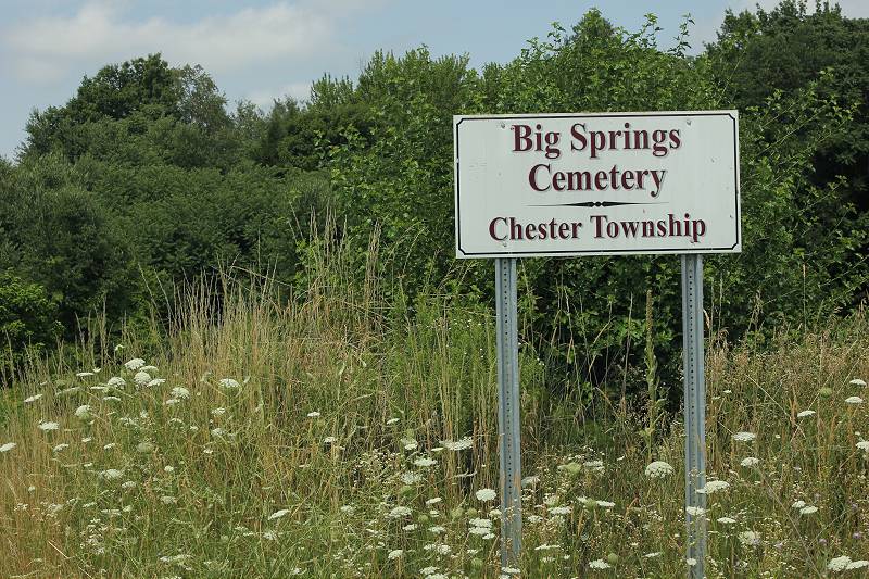Big Springs Cemetery Sign