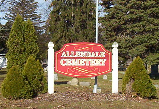 Allendale Cemetery Sign